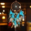 60CM Feather Dreamcatcher, Blue Tree of Life Double Circle Dream