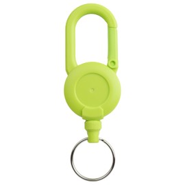 prendre PR-CKCR Key Reel, Cute, Colorful, Carabiner, Lightweight, Key Chain, Cord, Fishing, Camping, Outdoors, Stretchable, Stretchable, yellow green