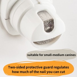 URBANER USB Charging Dog Nail Grinder, Electric Pet Nail Trimmer for Painless Paws Grooming, Powerful Clipping Tool for Large & Small Dogs, White, MB-011UK