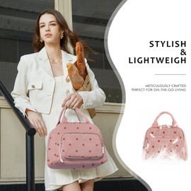 HOMESPON Insulated Lunch Bag for Women Men Adult Cute Corduroy Cool Bag Lunch Box Container Large Capacity Lunch Tote for Work School or Picnic