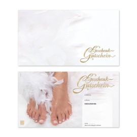 Gift Voucher Pack of 50 Gift Vouchers to Fill Yourself Vouchers for Foot Care Practice Glossy Front FU1216