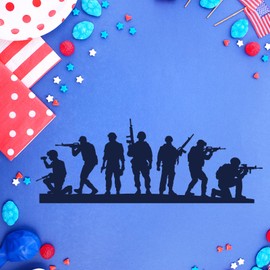 GLOBLELAND Soldiers Cutting Dies Metal Army Veterans Day Embossing Stencils Die Cuts for Paper Card Making Decoration DIY Scrapbooking Album Craft Decor