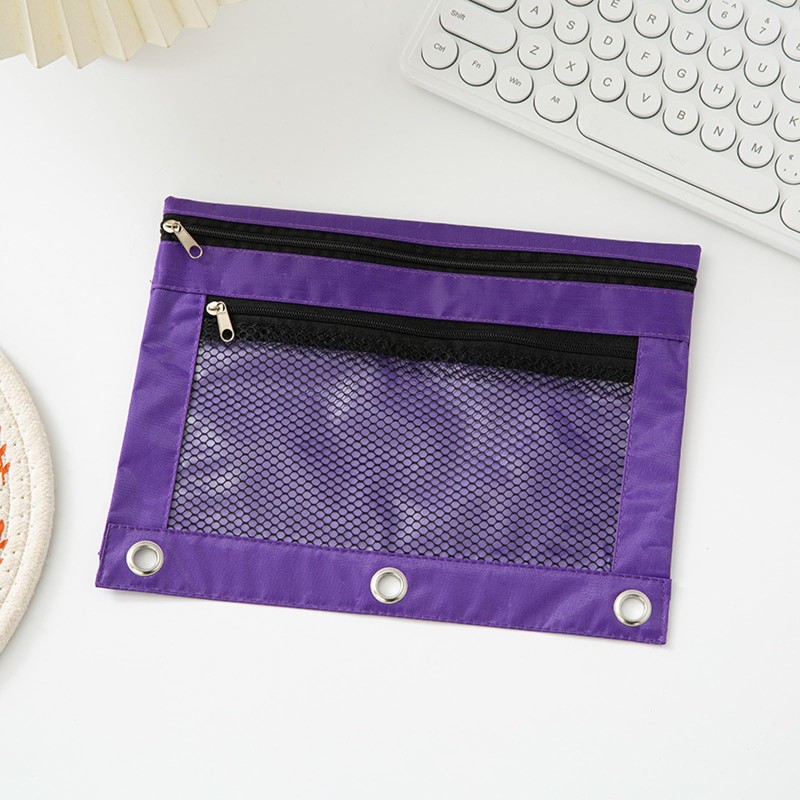 ASBEFORE Pencil Pouch 3 Ring Binder: 3 Ring Binder Pencil