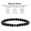 Lameybrt Evil Eye Women Chain Men's Link Bracelets, Agate