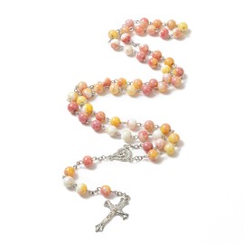YQZIYOU Rosary Beads Catholic - Natural Stone Rosary Beads for Men Women, Exquisite Gifts for Women Men