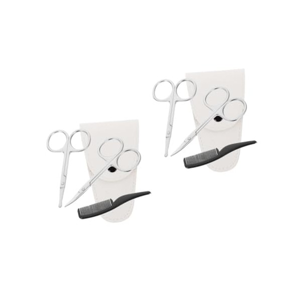 GALPADA 8pcs Beard Scissors Set Stainless Trimming Kit Nose Hair