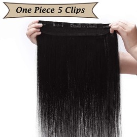 Clip in Hair Extensions Single Sided Fine Thickness - Add Real Human Hair (#18/613 Sand Blonde, Bleached Blonde, 50cm)