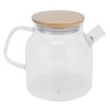 Transparent Glass Tea Pot 600ml Large Capacity Heat Resistant Water