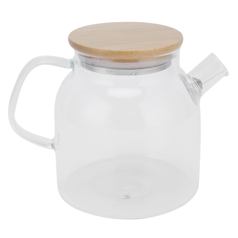 Transparent Glass Tea Pot 600ml Large Capacity Heat Resistant Water