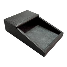PERRÉ | Porta Notas para Escritorio en Piel Genuina | Elegante Organizador complemento para Juego de Escritorio (Gris)