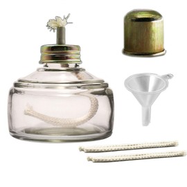 150ml Dental Alcohol Burner Lamp Glass Bunsen Burners Lab or School Chemistry lab Equipment Heating for Science Experiments Come with 5 Replacement Wicks and 1 Funnel