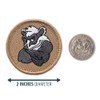 Muscle Badger Patrol Patch - 2" Diameter Round Embroidered Patch