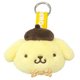 Nakajima Corporation Sanrio Characters Face Tag Mascot Pompom Pudding, 215154-25, H 5.7 x W 4.3 x D 1.8 inches (14.5 x 11 x 4.5 cm)