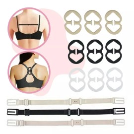 Veraly Clips Sujetador Correas Bra Strap Elástico Ajustable 12pzs