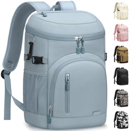 Pritent Cooler Backpack Insulated Waterproof,30 Cans Backpack Coolers Leakproof Lunch Backpack for Men Women Portable Soft Cooler Bag for Beach Camping Travel Picnic, Blue