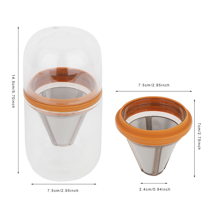 Portable Travel Coffee Maker Stainless Steel Anti Rust Durable Filter