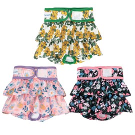 Pet Soft Heat Pants for Female Dogs, Reusable Dog Nappies for Female Dogs, M, Pack of 3 Highly Absorbent Panties for Dogs, Heat, Washable Nappies for Dogs, Heat/Period/Incontinence