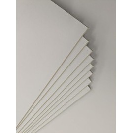Behind the Glass 8x10 White Mount Board - 20 Sheets | 1.25mm Thick | Backing Board, Model Making, Presentation Board | Ideal for Student Artists & Hobbyists