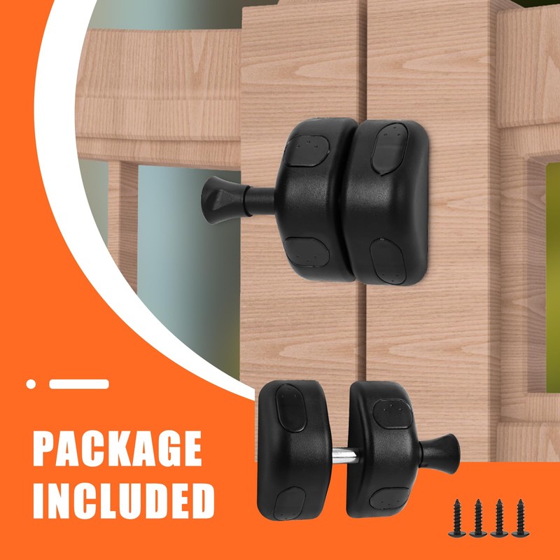 KOVOSCH Magnetic Gate Latches Side Pull, Black Magnetic Gate Latch