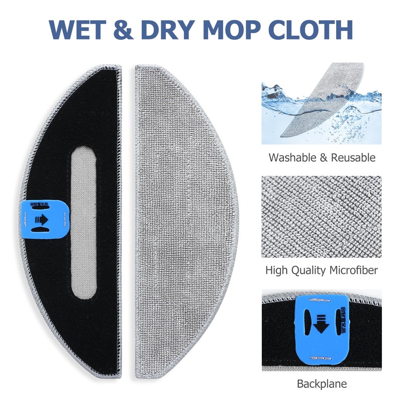6 Pack Replacement Mop Pads for irobot Roomba Combo i5