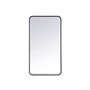 Elegant Decor Evermore 22x40 Soft Corner Metal Rectangular Mirror in