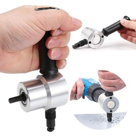 Double Head Metal Sheet Nibbler Cutter Hole Saw Drill Attachment Workshop Tool Set