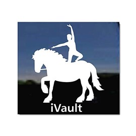 iVault Equestrian Vaulting Horse Trailer Vinyl Window Decal Sticker