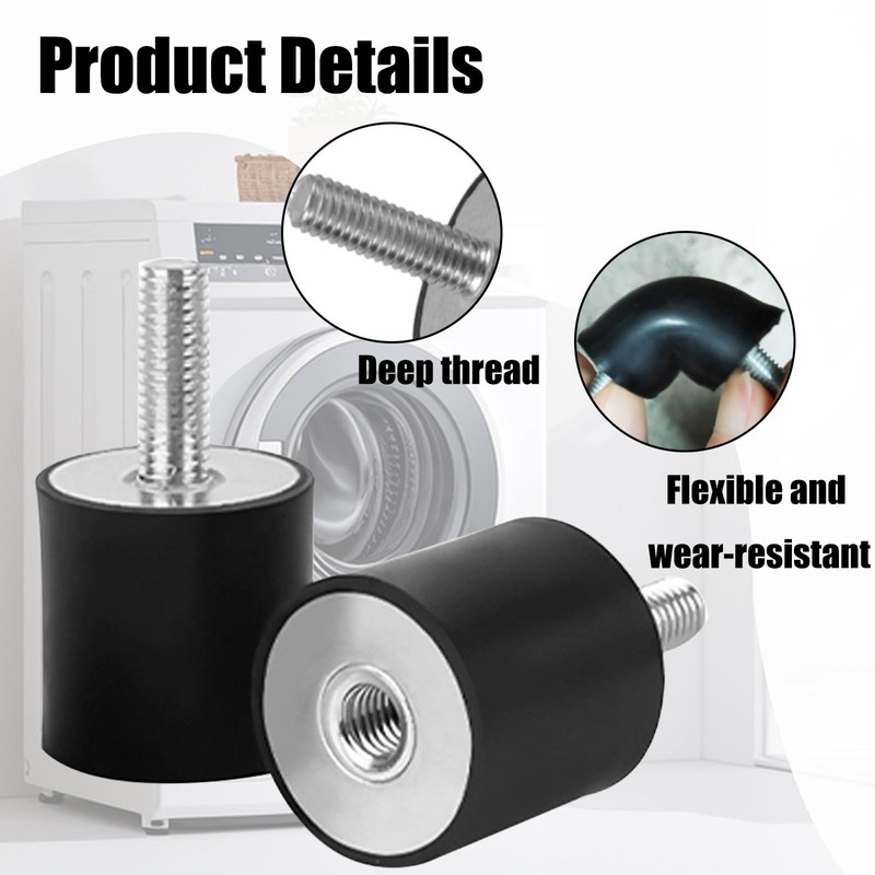 Sctmda Engine Mount Vibration Damper M8 Pack of 4 Anti