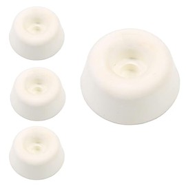 22mm Toilet Seat Buffer Pads White Rubber Buffer Pads for Slam & Noise Dampener Replacement Bumper Pads Toilet Seat Fittings for Toilet Lid WC Cover Bathroom Hardware Pack of 4.