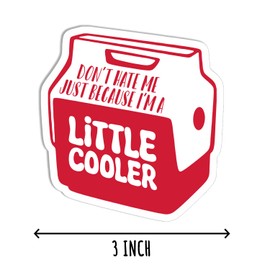 3Pcs - Don't Hate Me Just Because I'm A Little Cooler Sticker - Mental Health Sticker - Funny - Laptop - Phone - Kindle - Water Bottle