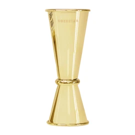 UBERSTAR Double Jigger Spirit Measure Gold | 25ml/50ml | Measuring Cup for Single and Double Spirits | Stainless Steel | Cocktail Alcohol Shot