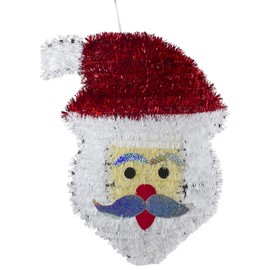Northlight Tinsel Santa Claus Christmas Window Decoration, 19", White