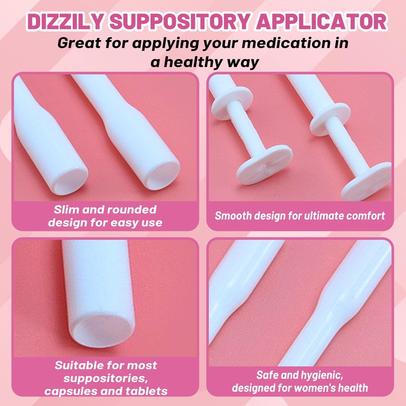 50 Pcs Disposable Pessary Applicators for Women, Suppository Applicator Feminine