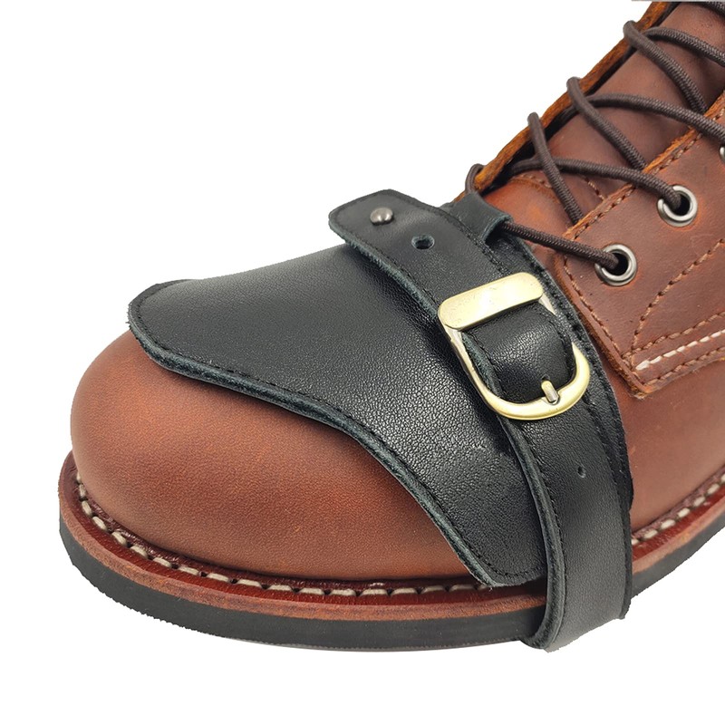 BISSOTU Motorcycle Gear Shifter,Leather Gear Shift Pad,Motorcycle Shoe Toe Pad,Boot