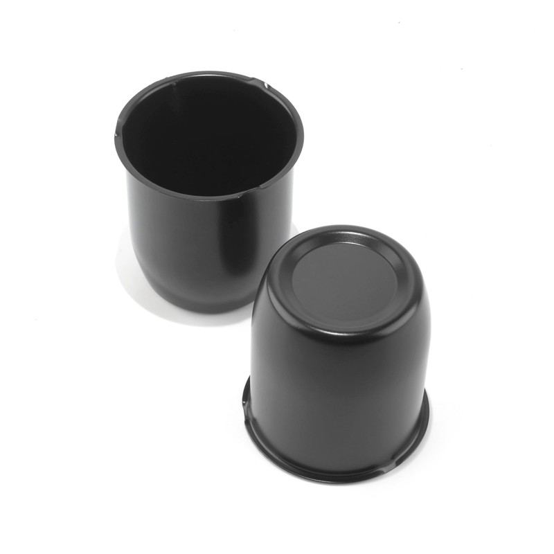 2Pcs 3.19" Stainless Trailer Wheel Center Caps, 3.6" H Matte