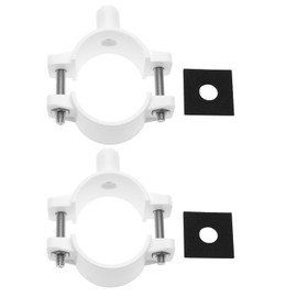 YINETTECH 2PCS White Drain Saddle Valve Clamp 1/4" Quick Connect Hose Pipe Adapter for Reverse Osmosis System Water Filters Waste Water Clamp with Sponge Pad