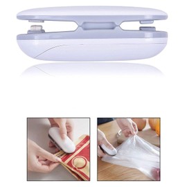 OFKPO Mini Bag Sealer, 2 in 1 Heat Sealer Handheld Heat Vacuum Sealer, Portable Bag Resealer Machine for Plastic Food Storage Bags