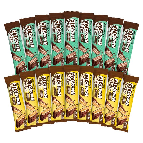 Fit Crunch FITCRUNCH Wafer Protein Bars, 16g of Protein &