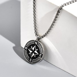 GBTBYS To My Son Necklace, Son Gifts from Mother Dad, Compass Necklace Birthday Anniversary Graduation Jewelry Gifts