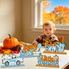 4Pcs Fall Little Pumpkin Baby Shower Decorations Wooden Table Centerpieces