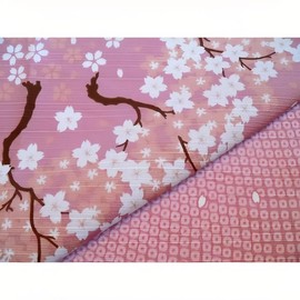 Furoshiki Japanese Wrapping Cloth Fabric 27.6"(70cm) Large Size Reusable Eco Gift Wrap Paper Ukiyo-e, Square for Christmas Birthday Gift Wrapping Bento Lunch Bags (Cherry Blossom Trees, 27.6 inches)