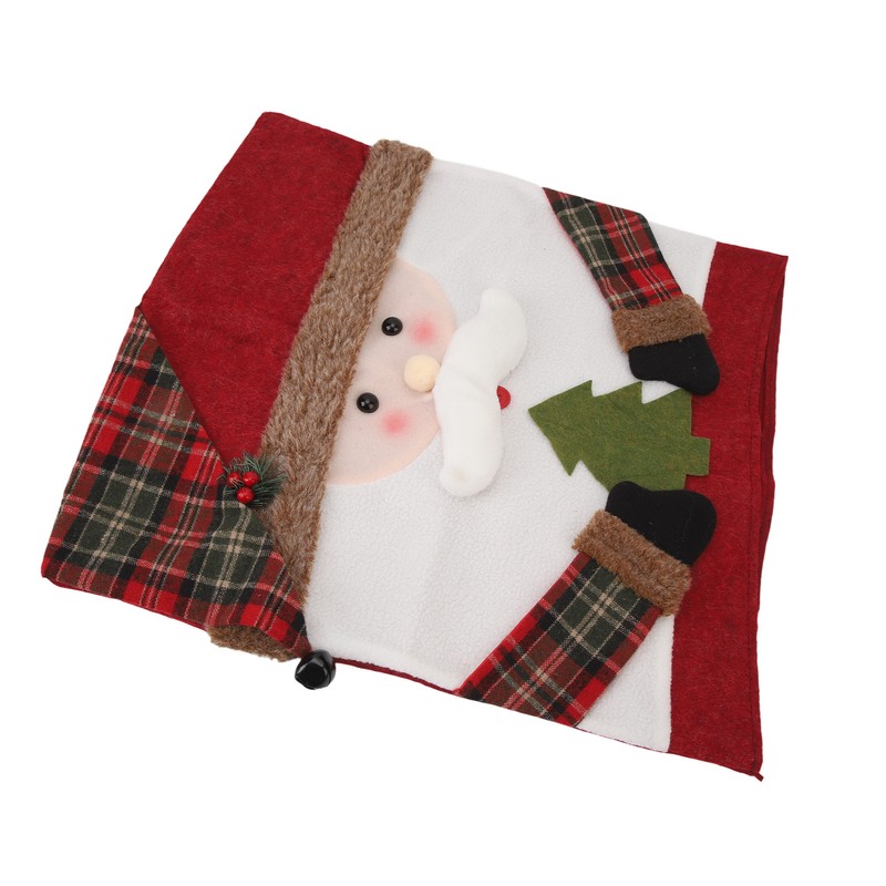 Xmas Dinner Chair Back Covers Easy To Install Soft Anti