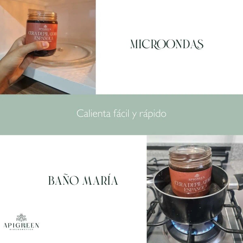 Cera Española Sin Bandas (400g + Aplicadores)