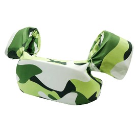 Silfrae Swim Vest Swim Floatation Vest Flotation Device Kids Floaties for Pool Weighing from 30 to 50 lbs (Green Camo)