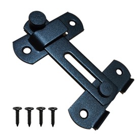 Tunish Large Sliding Barn Door Lock Flip Door Latch Security Front Door Locks for Wine Cabinet Bathroom Outdoor Garage Garden Closet Door (180 Degrees Black)