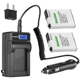 Kastar 2-Pack EN-EL12 Battery and LCD AC Charger Compatible with Nikon EN-EL12 ENEL12 Battery, Nikon MH-65 MH-65P Charger, Nikon KeyMission 170, KeyMission 360, S610, S6100, S9050, S9700, S9900