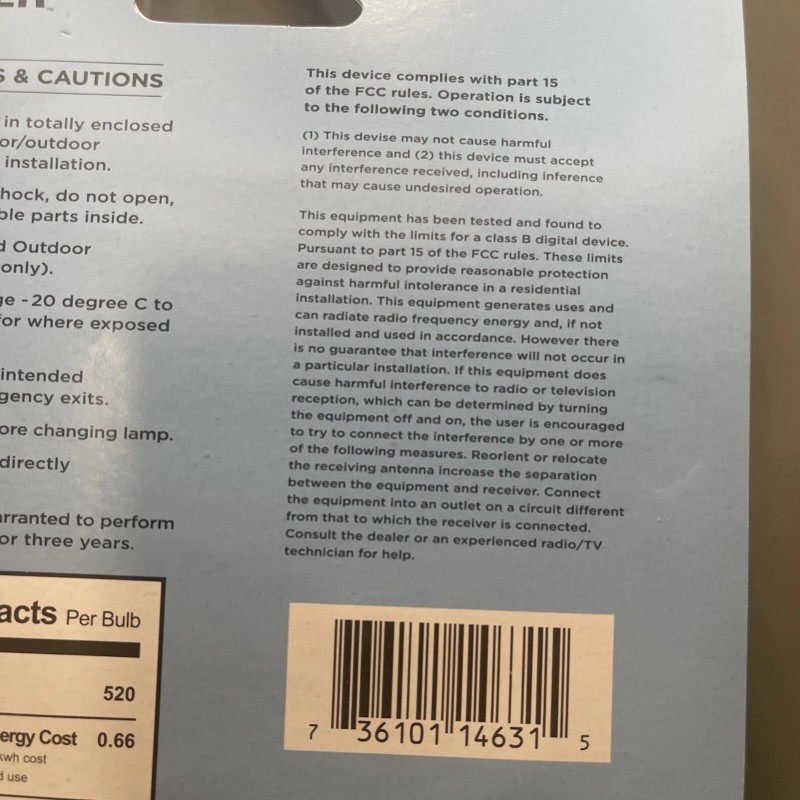 Watts Tesler Filament LED Light Bulbs E26 Base 60W 5.5W