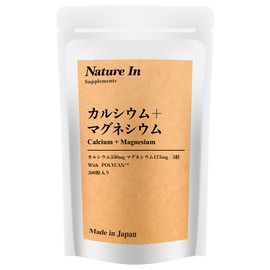 Nature In, Golden Ratio Calcium + Magnesium with POLYCAN®, Large Capacity, 300 Capsules (5 Tablets Per Day/60 Days)