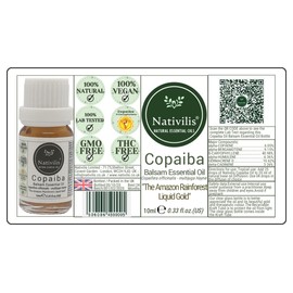 Nativilis Copaiba Balsam Organic Essential Oil 30ml / Nativilis 코파이바 발삼 유기농 에센셜오일 30ml