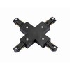 Black 240V Single Circuit Track X Shape Connector Accessory Track